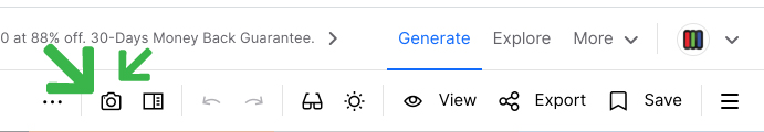 screen shot of Coolors.co menu options